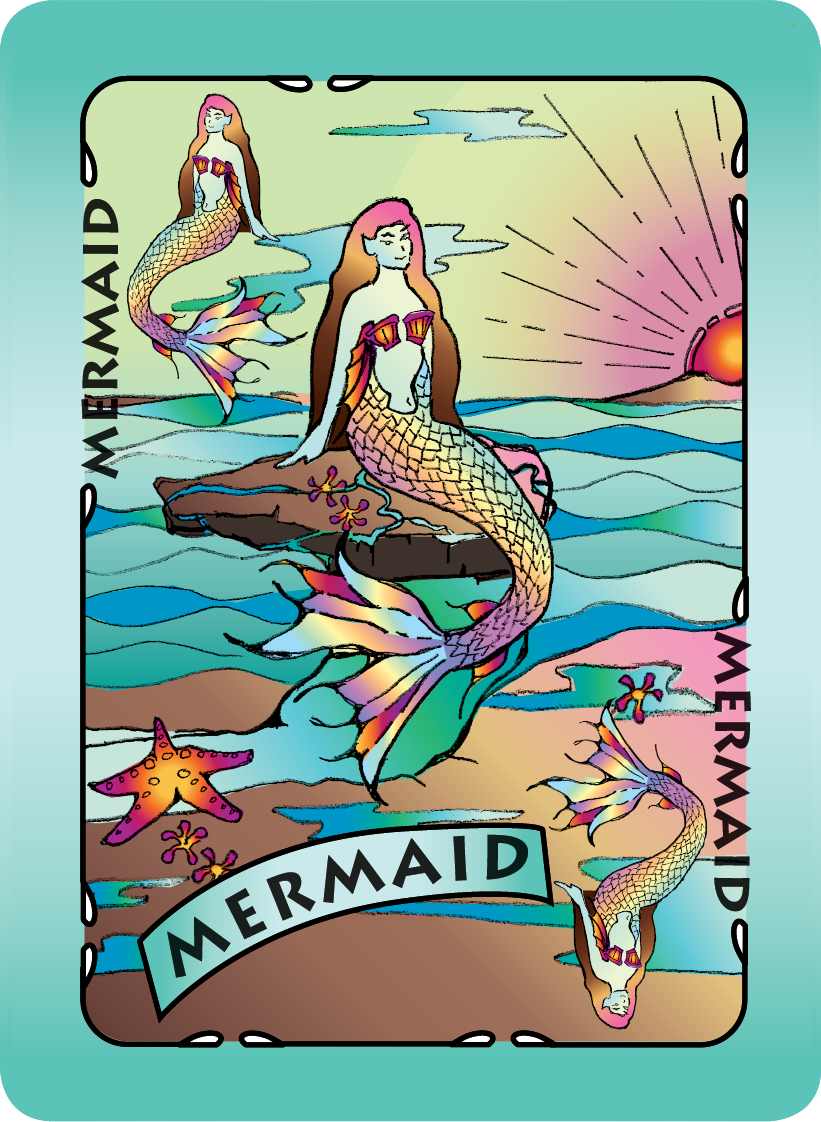 Mermaid card from You Wish! game